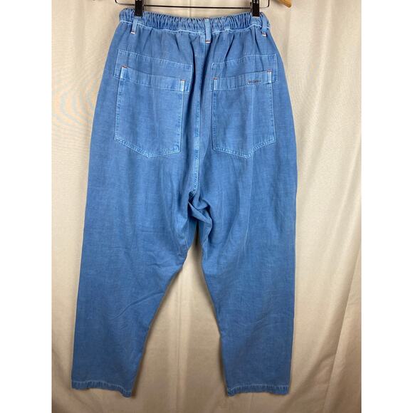 Dr Collectors Teddy Forever Pants Sz Large Blue Linen/Cotton Harem Slouchy - Picture 7 of 10